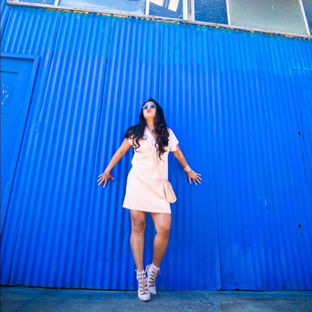 Blush Pink Mod Shift Dress - Picture 5 of 8